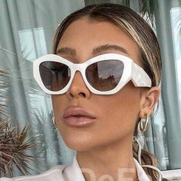 Sunglasses Brand Designer White Cat Eye Sunglasses Retro Small Frame Luxury Women Sun Glasses Fashion Trendy UV400 Protection Eyewear Shade G230225