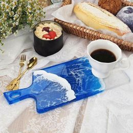 Table Mats Silicone Craft Tools Pallet Mould Resin Casting Mould Kitchenware DIY Epoxy Handle Translucent Fruit Tray