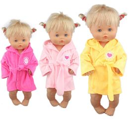 6pcs Wholesale Lovely Bathrobe Suit For 43 Cm Nenuco Doll Apparel 18Inches Baby American Girl Clothes