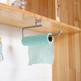 Hooks Bathroom Towel Rack Kitchen Plastic Wrap Hook Paper Hanger Free Punch Seamless