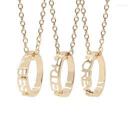 Pendant Necklaces 3 Piece Fashion Friends Forever Pendants & BFF Hollow Circles Choker Necklace Women Friendship Jewellery Collares