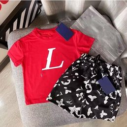 New Designer Style Children's Clothing Sets for Summer Boys and Girls Sports Suit Baby Infant Short Sleeve Clothes Kids Set AAA