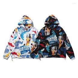 Men's Hoodies High Quality Street Fashion In Europe And America Original Wave Hip-hop Graffiti Printed Fleece Clothing Of F