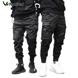 Men's Pants New Hip Hop Boy Multipocket Elastic Waist Harem Pants Men Streetwear Punk Casual Trousers Joggers Male Anklelength Mens Pants Z0225