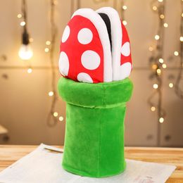 Stuffed Plush Animals Plush Dolls Mushroom Home Slippers Plush Piranha Plant Plush Creative Shoes Toys for Kids Peluche Stuffed Toy Kids Gift 240314