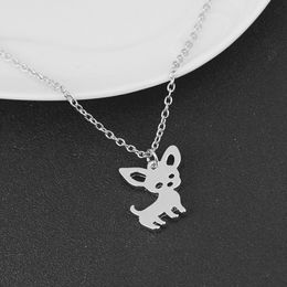 Cute Chihuahua Dog Silver Gold Plated Pendant Designer Necklace Woman South American Necklaces Pendants Chain for Women Fashion Jewellery Chokers Friend Gift