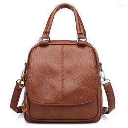 School Bags Pu All-match Simple College Style Leisure Travel Backpack Women's 2023 Summer High-quality Messenger Shoulder Handbag Women