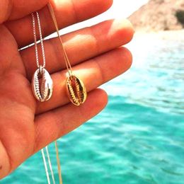 Pendant Necklaces Fashion Sea Shell Necklace Ladies Girls Bohemian Long Chain Collar Jewellery Gift