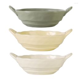 Bowls A0NA Ceramic Soup Porcelain Serving Bowl With Doundle Handle Crocks