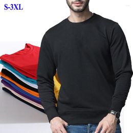 Men's Hoodies High Quality 2023 Spring Autumn Long Sleeve Mens Solid Sweatshirts Large Size Casual Cotton Fashion Clothes Outerwear