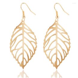 Hoop Earrings Fashion Earring Women Hollow Out Metal Alloy Leaf Butterfly Creative Jewellery