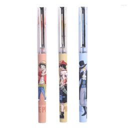 M&G 3/6/9pcs Gel Pen 0.5MM Quick-Dry Black Ink Straight Liquid Ballpoint Signature Anime Appearance School Office Stationery