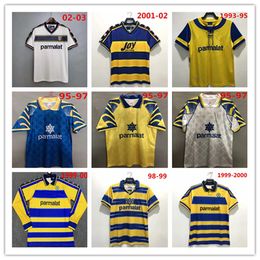 Maglia retrò Parma 1998 95 97 99 2000 01 02 03 BAGGIO CRESPO CANNAVARO Maglia da calcio vintage Maglia classica STOICHKOV THURAM