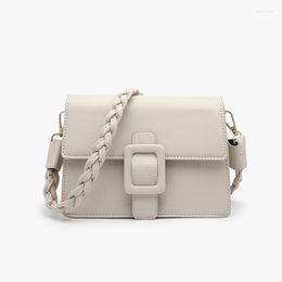 Evening Bags Small Square Bag Luxury Handbags Women Solid Colour Crossbody Shoulder Large Capacity Black Tote Two Straps