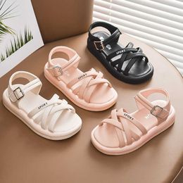 Sandals Summer Girls Beach Shoes for Girls Sandals Casual Beach Shoes Children's Sandals Soft Sole White Pink Kids Shoes Z0225