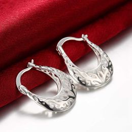 Charm Pretty 925 Sterling Silver Hollow Carved drop Earrings for Women high quality party wedding Jewellery Trendsetter Christmas Gifts G230225