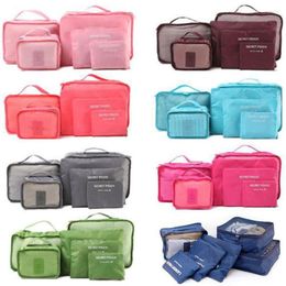 Cosmetic Bags 6Pcs Waterproof Travel Clothes Storage Luggage Organiser Pouch Packing Case