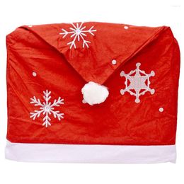 Chair Covers Christmas Dining Cover Snowflake Sleeve Kitchen Party Favours Hat Shape Slipcover Banquet Arrangement Supplies