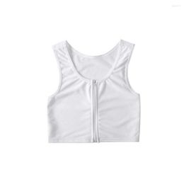 Women's Shapers Tank Top Tomboy Breast Shaper Vest Binder Trans Elastic Sports Underwear Bandage Reinforced Short Breathable Clothes