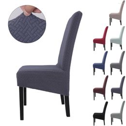 Chair Covers Solid Jacquard Seat Cover Home Slipcover Dining Extra Large Case For El Wedding Banquet Party Decoration D30