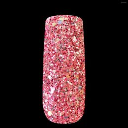 Nail Glitter Pink Art Tool Acrylic Powder Dust Hexagon Mix Polish Decor Tools 255