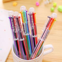 6 in 1 Colour multi function ballpoint pen 0.5mm novelty multi-color children's gifts office stationery and School