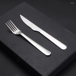 Dinnerware Sets 2PCS Stainless Steel Steak Knife And Fork Set Western Tableware Creative Long Handle Fruit Pasta Salad Kitchen Tools