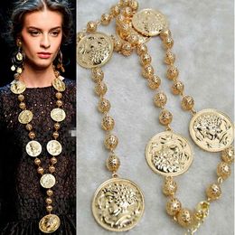 Pendant Necklaces Trendy Baroque Style Metal Head Necklace For Women Party Wedding Jewelry