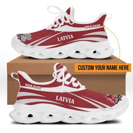 Dress Shoes Nopersonality All-Match Fashion Breathable Male Cool Printing Latvia Flag Outdoor Comfortable Student Sneakers 230225