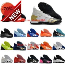 Sandalias 2022 zapatos de fútbol para hombre tacos Predator 20.3 Botas de fútbol de tf sin lacas Indoor Botas de tobillo de calcio Calidad