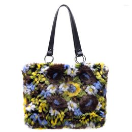 Evening Bags Faux Fur Large Capacity Tote Women Handbags Designer Shoulder Crossbody Luxury Shopper Bag Purse