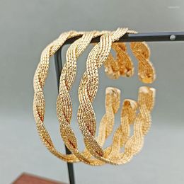 Armreif Arabian Dubai Kupfer vergoldet 24K Gold Armband Damen verstellbar geflochten Ausschnitt Braut verstellbarBangle Kent22