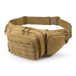 Waist Bags Tactical Waist Bag Gun Holster Military Fanny Pack Sling Shoulder Bag Outdoor Chest Assault Pack Concealed Pistol Carry Holster 230225