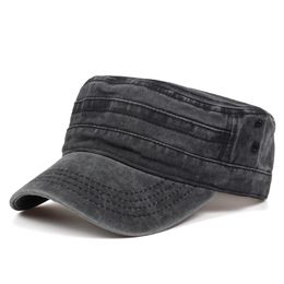 Ball Caps 2023 Classic Vintage Flat Top Mens Washed And Hat Adjustable Fitted Thicker Cap Winter Warm Hats For Men