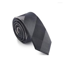 Bow Ties High Quality Fashion Striped Wedding For Men Slim 5cm Business Formal Necktie Designers Brand Neck Tie With Gift Box