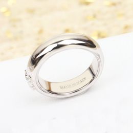 2023 Luxury quality charm punk band ring in two Colours plated simple design have box stamp PS3693