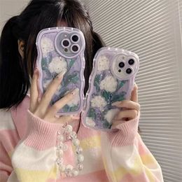 Designer Silicone Phone Case Purple Star Brightening White Rose Suitable for iPhone 14 11 12 13 Pro Max 12 13 Fall Protection Case
