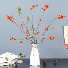 Decorative Flowers Artificial Branches Spring Rain Leaves Autumn Zen Long Dead Vines Dry Home Living Room Decoration