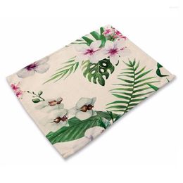 Table Napkin CAMMITEVER South Africa Plants Floral Happy Birthday Napkins For A Tea Party Multicolor Green Leaves Flowers Mats