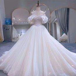 Dubai Luxury a line Wedding Dresses Plus Size Chapel Train Sweetheart vestido de novia Appliqued Bridal Wedding Gowns Custom Made crystal beaded wed gown