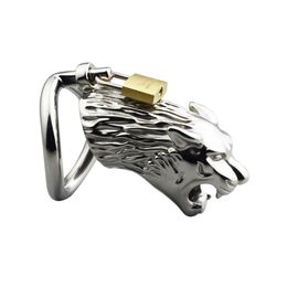 New long wolf male chastity device cage penis bondage cock lock sleeve BDSM sex game adult toy for male