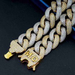 Designer Jewellery Hotsale Gems Hip Hop Style cuban Moissanite Miami In 925 Silver Pass Diamond Test VVS Moissanite Cuban Link Chain