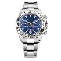 Luxury Mens Watches Designer Mechanical Watch 40mm Bezel Fashion Blue Dial Stainless Steel Strap Orologi di lusso