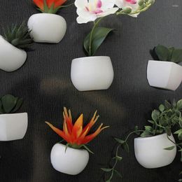 Decorative Flowers 2Pcs Artificial Plant Fridge Magnets Potted Multi-Purpose Magnetic Home Kitchen Decoration