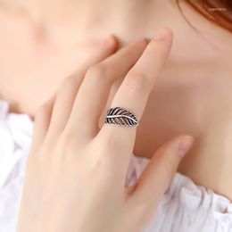 Wedding Rings Bohemian Vintage Big Leaf Ring For Women Female Lady Antique Knuckle Cocktail Boho Jewellery Anillos