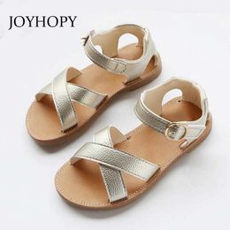 Sandals PU Leather Girls Shoes kids Summer Baby Girls Sandals Shoes Skidproof Toddlers Infant Children Kids Shoes Black Gold White Z0225