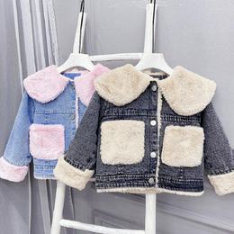 Coat Baby Girl Jacket Kids Girls Outerwear Korean Fashion Clothing For Windbreaker Winter Warm Plush Denim