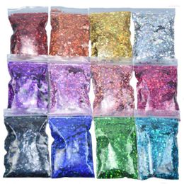 Nail Glitter 50G Heart Flakes 3D Laser Petal Sequins/ Shaped Glitters For Design Handmade Crafts/ Confetti Halo