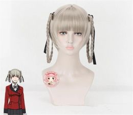 Party Masks Anime Kakegurui Compulsive Gambler Momobami Kirari Wig Cosplay Costume Women Synthetic Hair Halloween Wigs C107