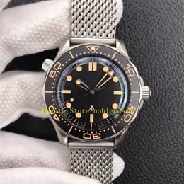 2 Style Cal 8806 Automatic Movement Watch Men's Black Dial 007 No Time To die 42mm Titanium NAIAD LOCK Clasp Spectre Steel Br279x